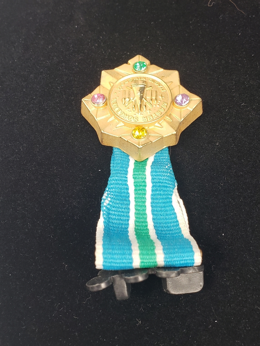 Disney Parks Collection Magic Kingdom Master Sorcerer Trading Pin Ribbon Medal